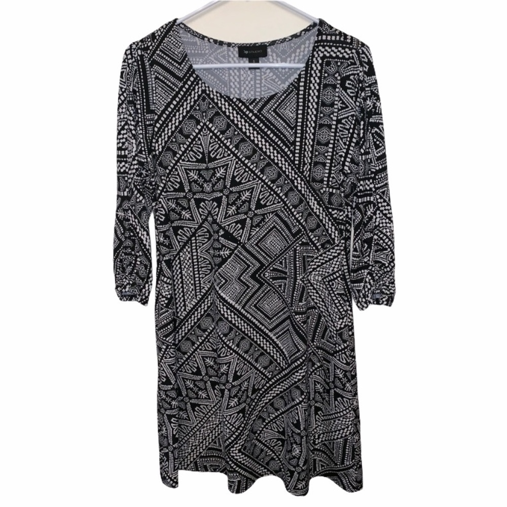 EUC AB Studio Abstract Print Jersey Dress